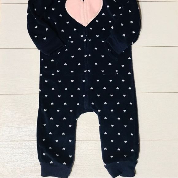 Carters baby girls fleece coverall - Picture 2 of 3